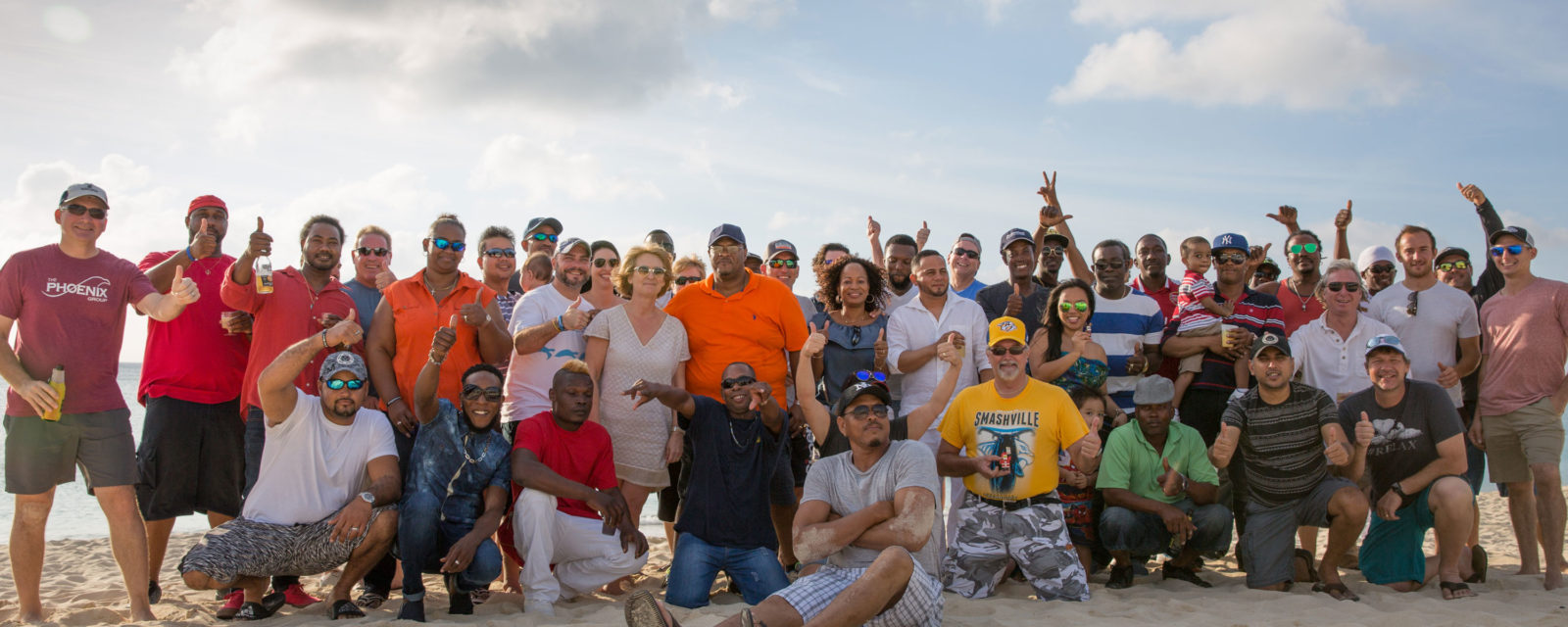 Group of people at the beach